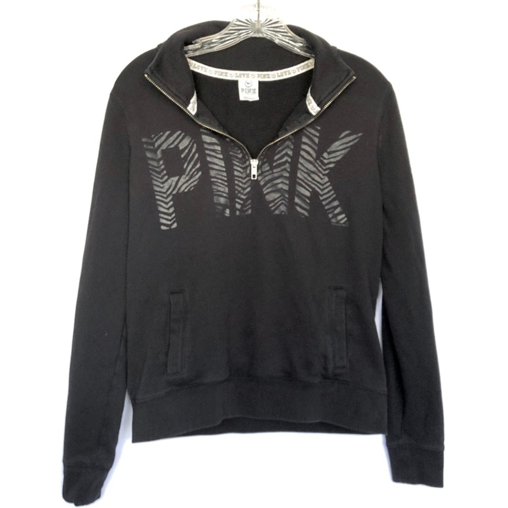 VS Pink Black Quarter Zip
